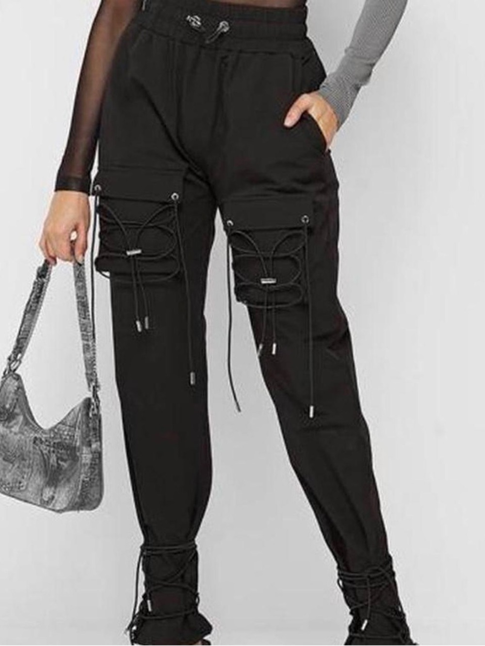 Maniere De Voire - Black Bungee Pants - Like New